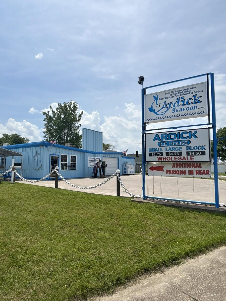Ardick Seafood sign outside the shop
